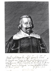 Portrait of John Pym engraved by George Glover
